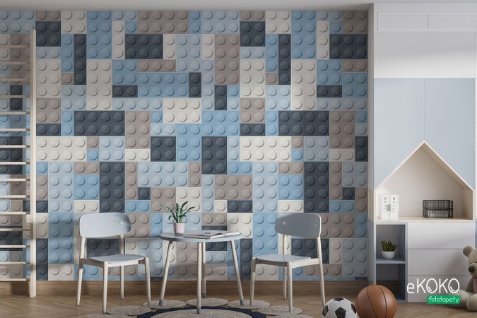 dywan z kolorowych klocków LEGO – fototapeta dla dzieci